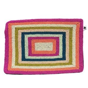 INK + ALLOY Women's Multicolor Geometric Beaded Clutch Bag